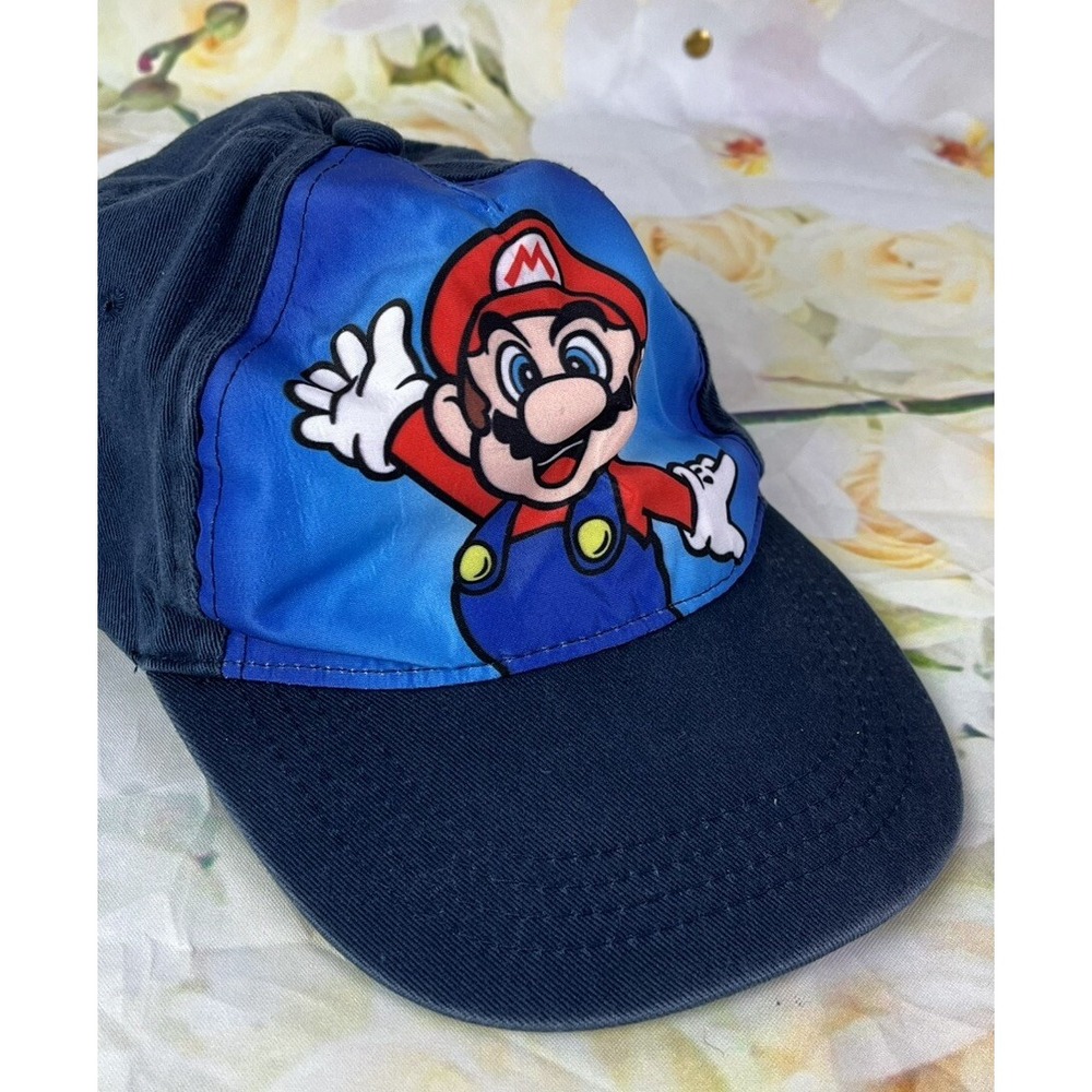 Nintendo Super Mario Bros Hat Youth Baseball Cap Hat Adjustable Snapback Blue